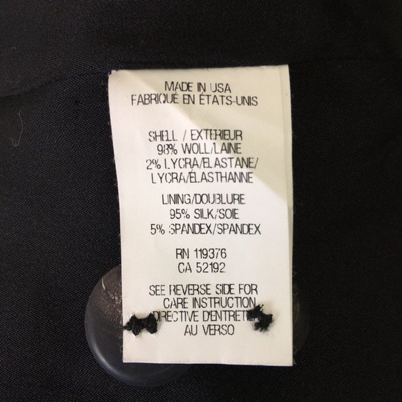 Helmut Lang Womens Black One Button Structured Jacket Blazer Size 8 Cropped - Picture 12 of 13